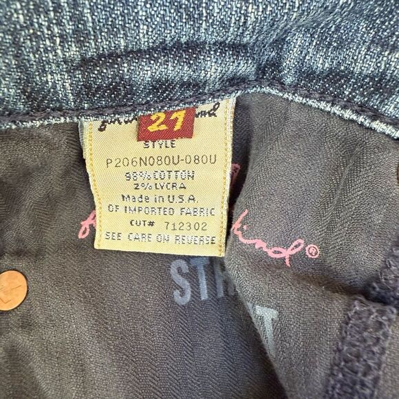 7 for all mankind low rise embroidered skull and crossbones capri jeans size 27 - Picture 4 of 7